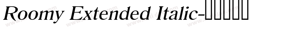 Roomy Extended Italic字体转换